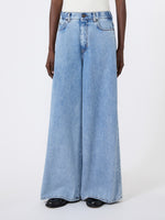 max mara long cotton denim jeans for women