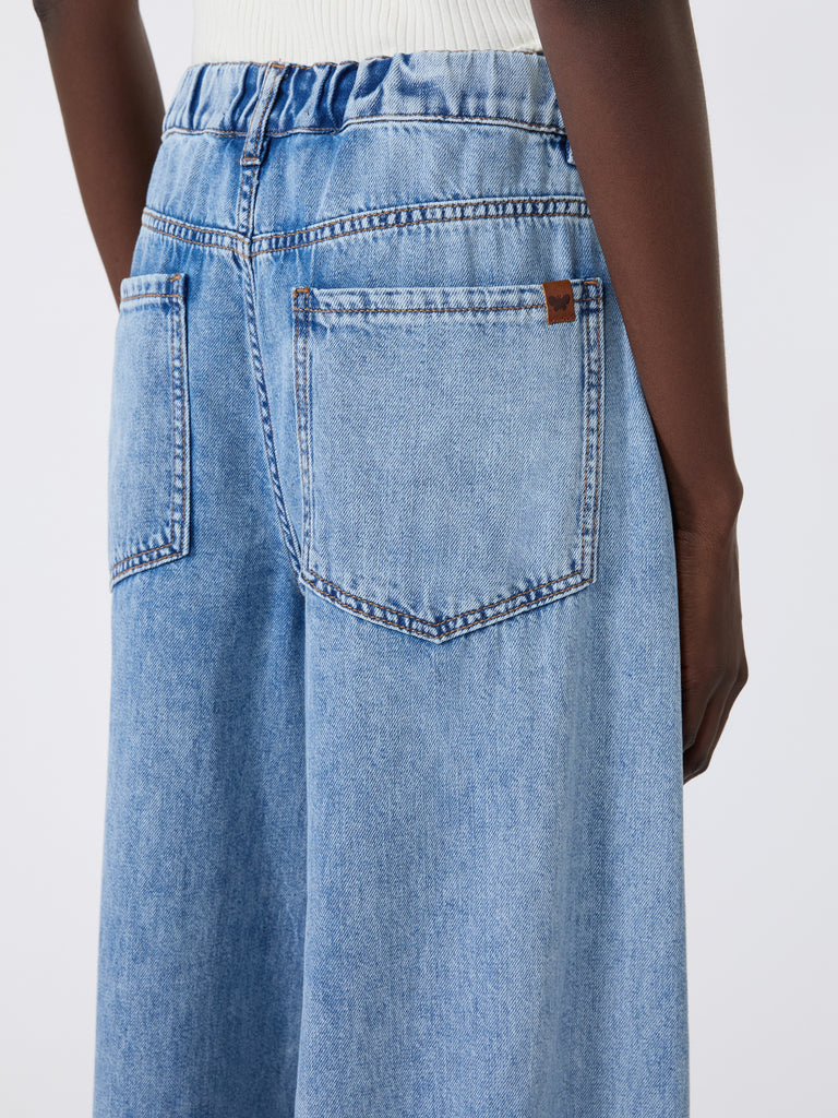 max mara long cotton denim jeans