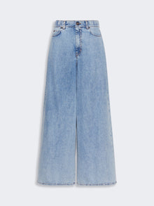 Long Cotton Denim Jeans for Women - Blue Jeans - Max Mara UAE