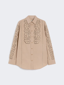 Relaxed-fit embroidered poplin shirt