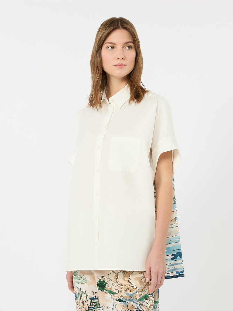 max mara printed cotton and silk shirt