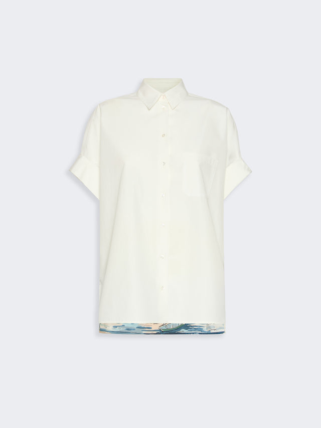 max mara printed cotton and silk shirt for women