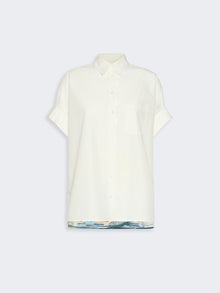 Printed Cotton And Silk Shirt for Women - White - Max Mara UAE