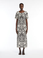 Silk Crêpe De Chine Dress for Women - Ivory - Max Mara UAE