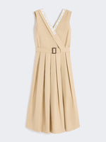 Water-Repellent Gabardine Dress for Women - Beige - Max Mara UAE