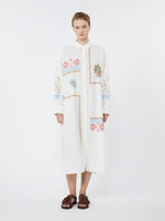 max mara poplin shirt dress with embroideries for women