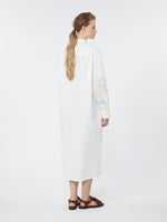 max mara poplin shirt dress with embroideries for women
