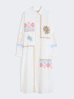 max mara poplin shirt dress with embroideries for women