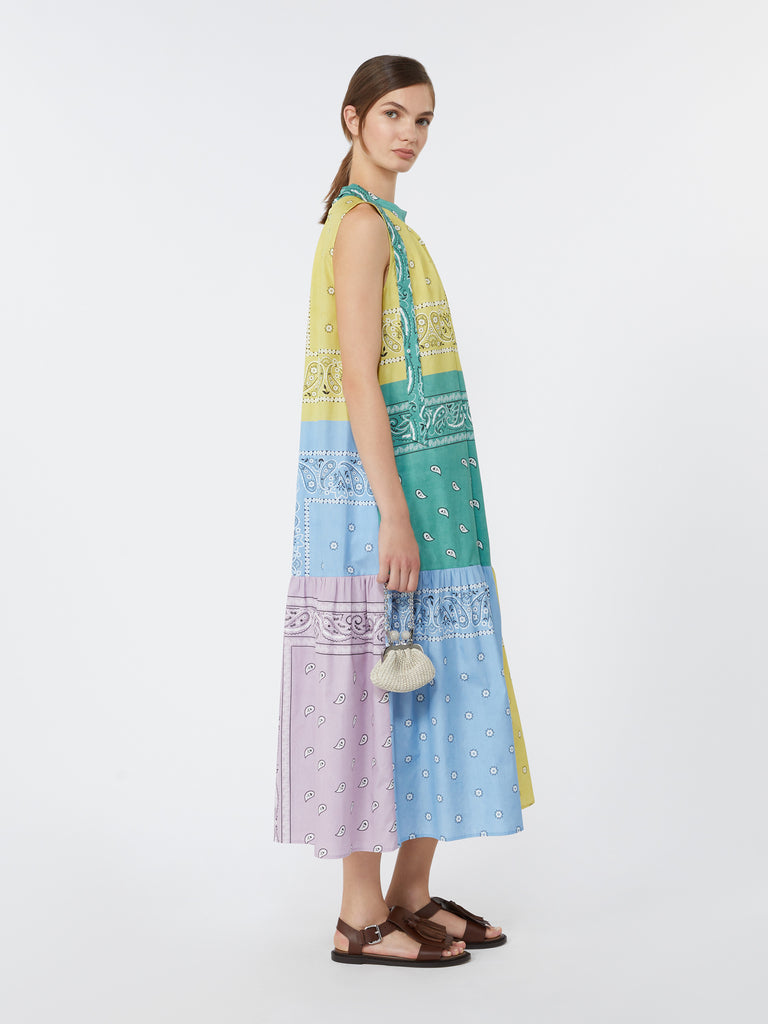 max mara printed cotton poplin dress