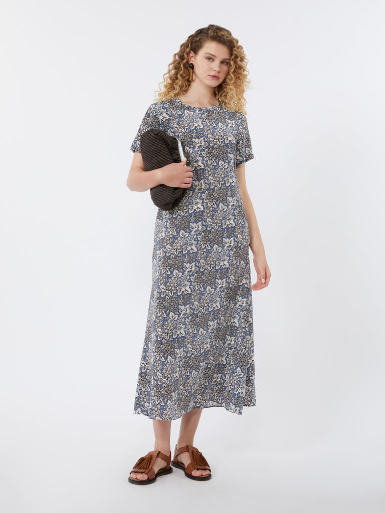max mara printed silk crêpe de chine dress for women