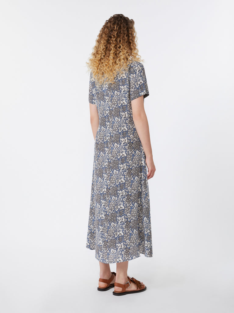 max mara printed silk crêpe de chine dress for women