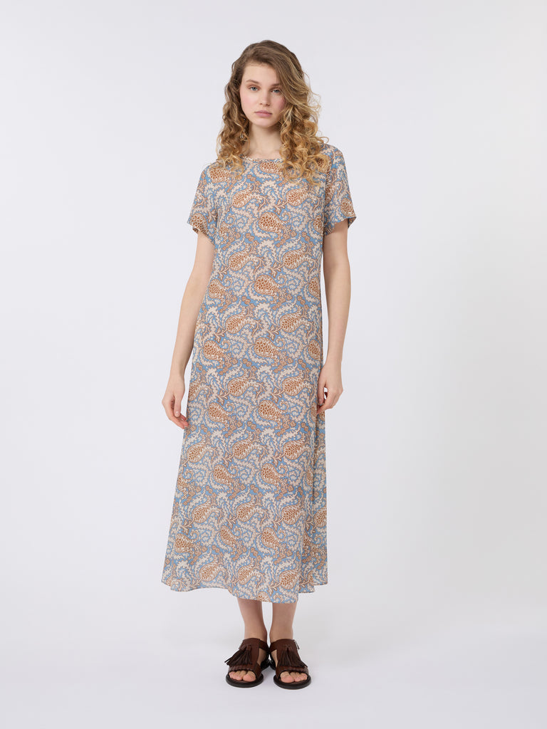 max mara printed silk crêpe de chine dress
