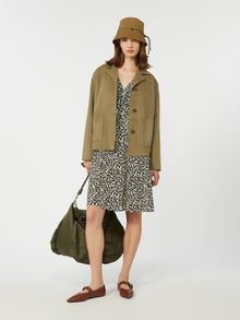 Printed Silk Dress for Women - Black - Max Mara UAE