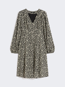 Printed Silk Dress for Women - Black - Max Mara UAE