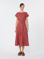 max mara linen canvas midi dress for women