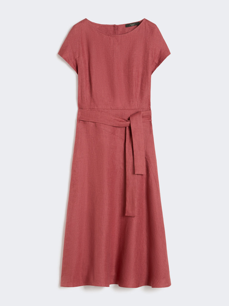 max mara linen canvas midi dress