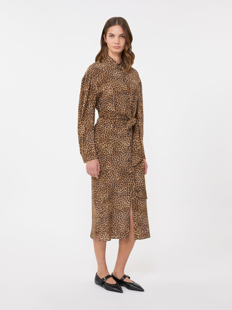 max mara printed silk crêpe de chine shirt dress