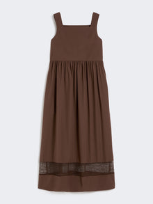 Cotton-Poplin Sleeveless Dress for Women - Chocolate - Max Mara UAE