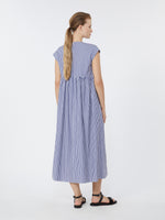 Cotton-Poplin A-Line Dress for Women - Navy - Max Mara UAE