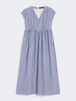 Cotton-Poplin A-Line Dress for Women - Navy - Max Mara UAE