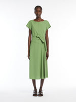 Poplin Dress With Belt for Women - Green - Max Mara UAE