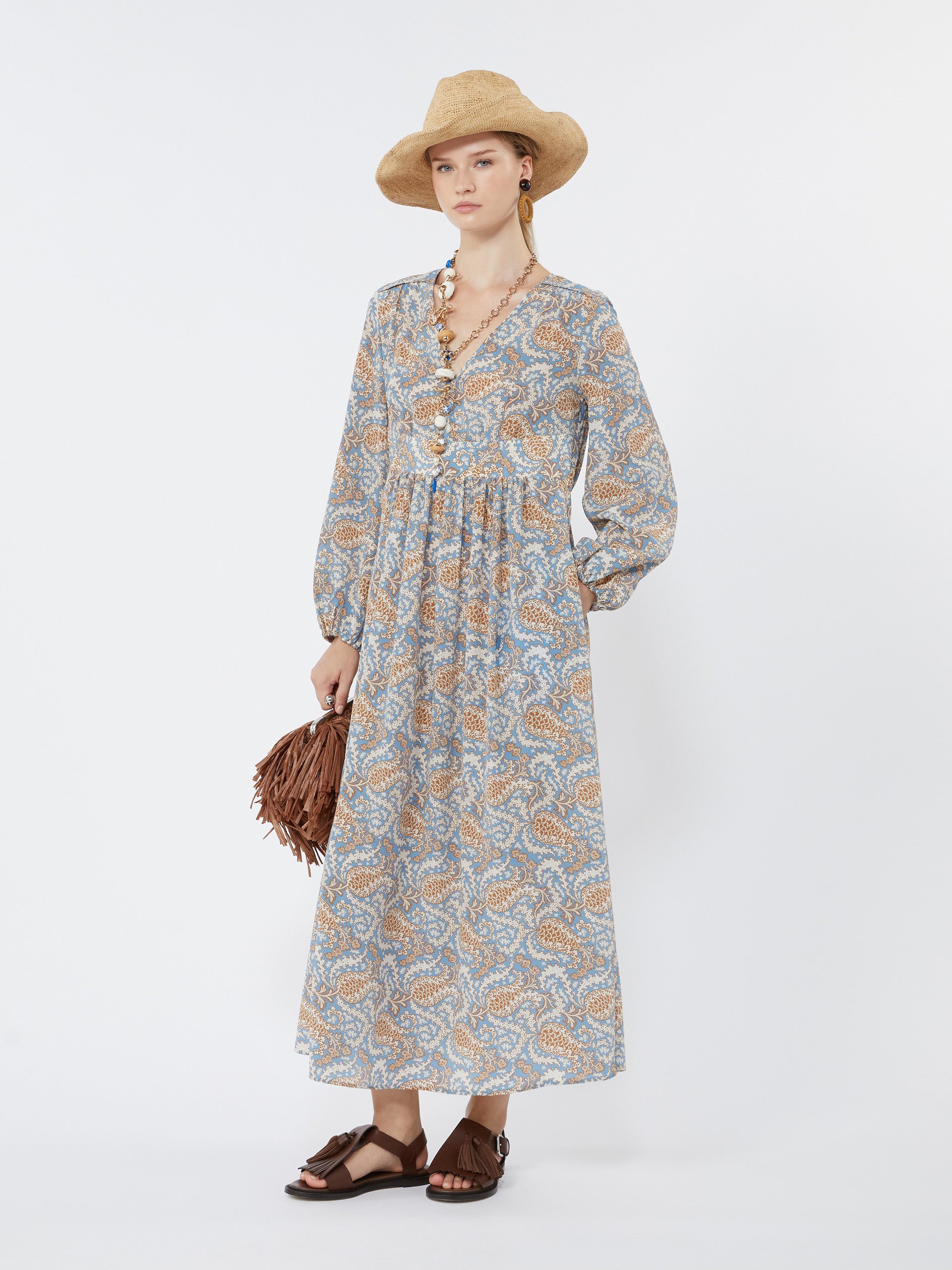 max mara printed silk dress for women