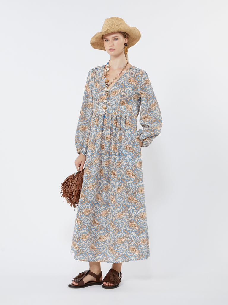 max mara printed silk dress