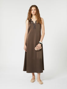 Long satin dress