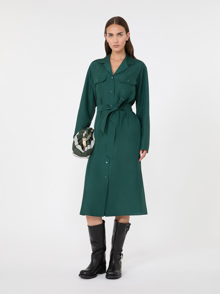 max mara silk shirt dress