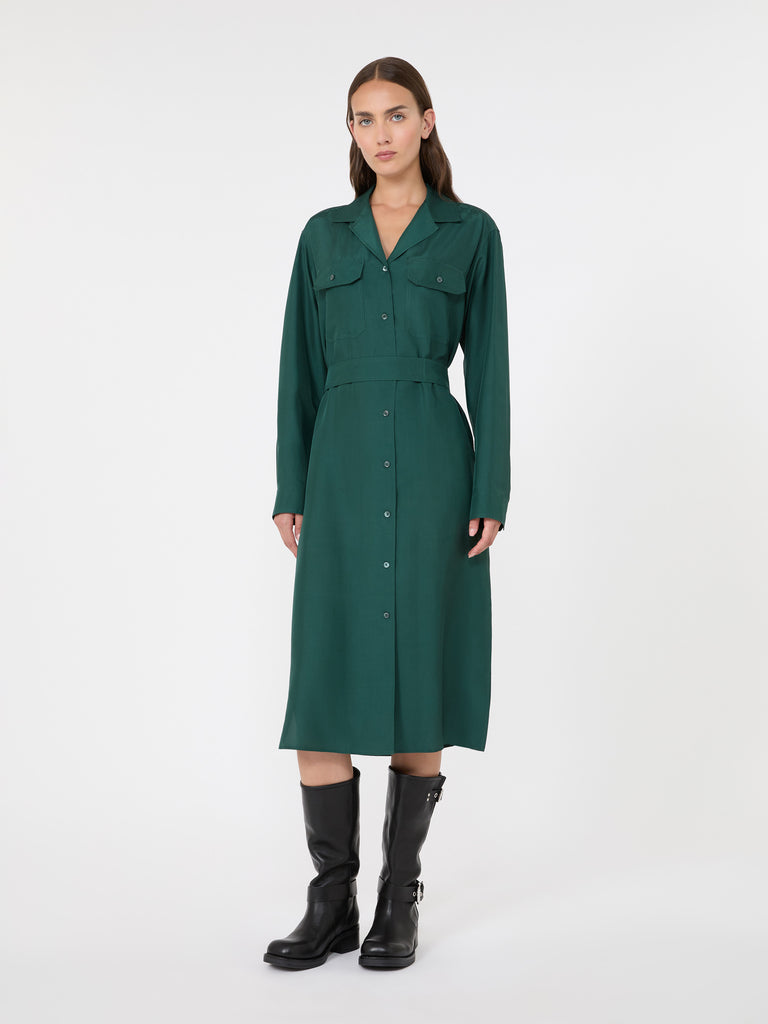 max mara silk shirt dress