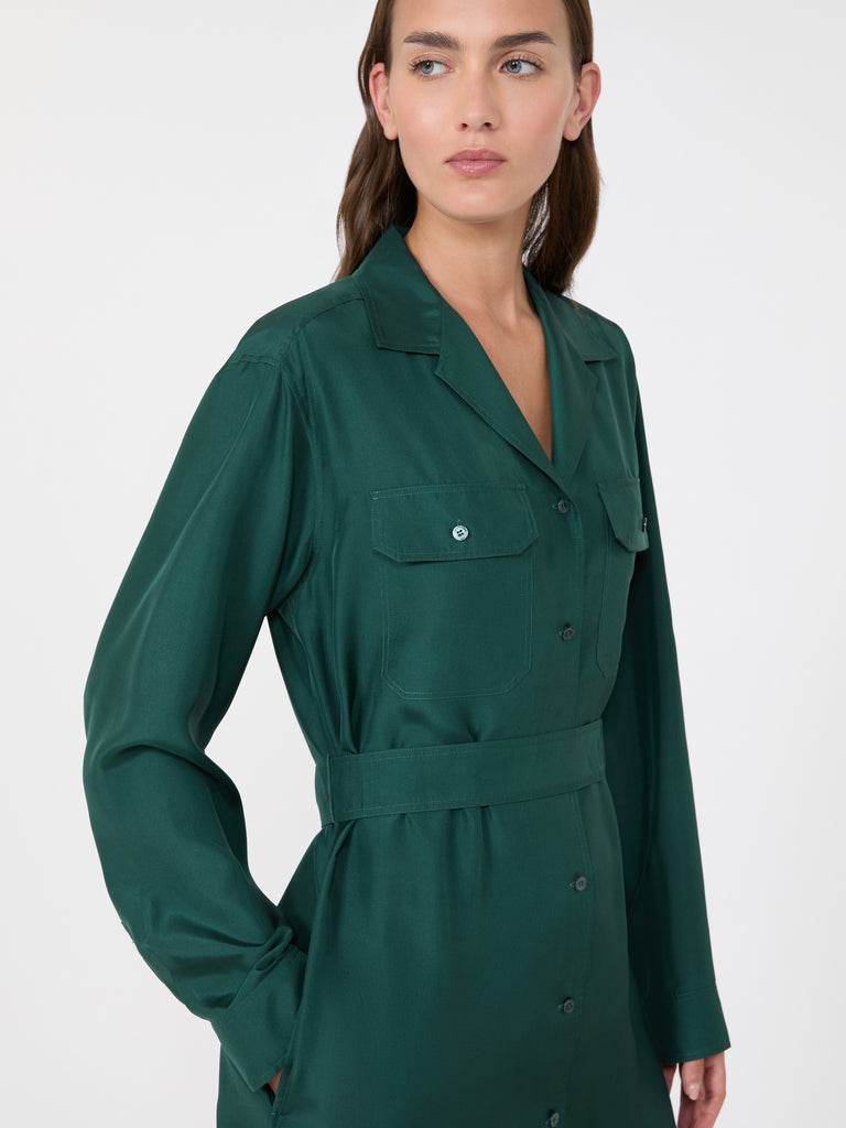 max mara silk shirt dress