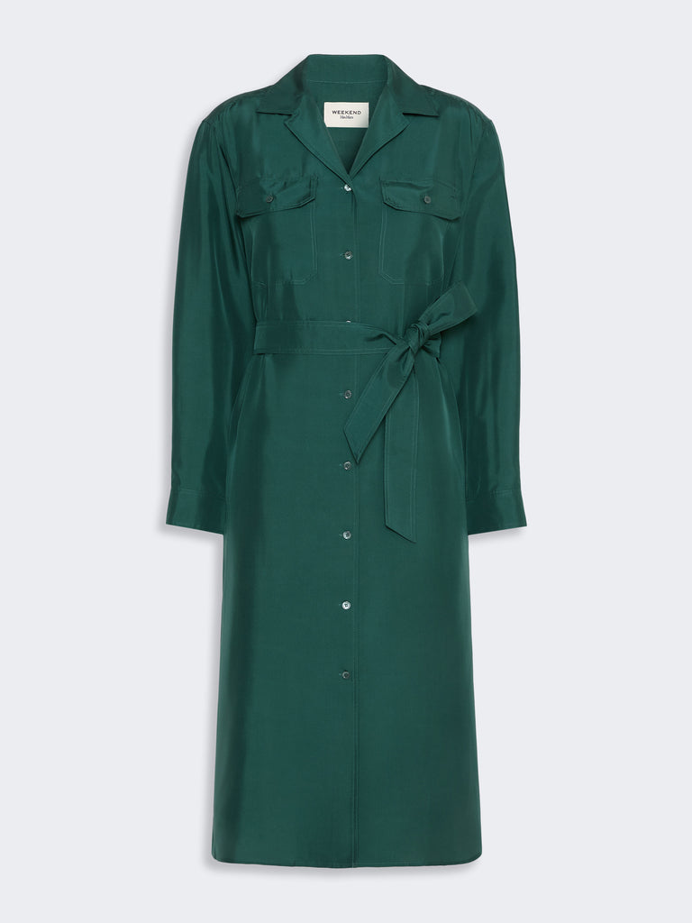 max mara silk shirt dress