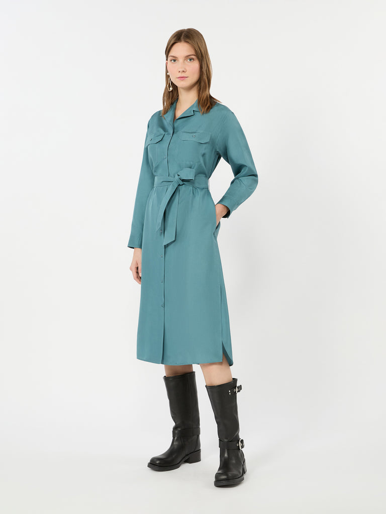 max mara silk shirt dress