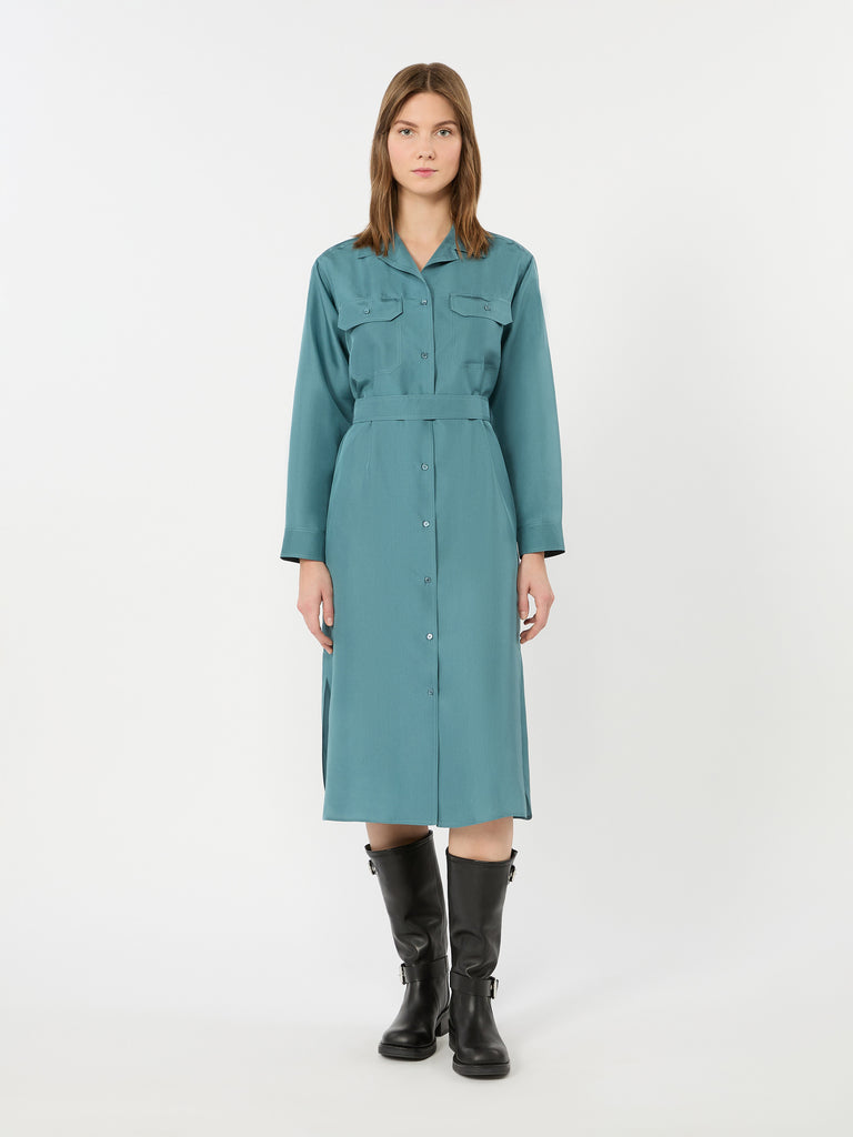 max mara silk shirt dress