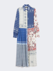 Printed viscose shirt dress