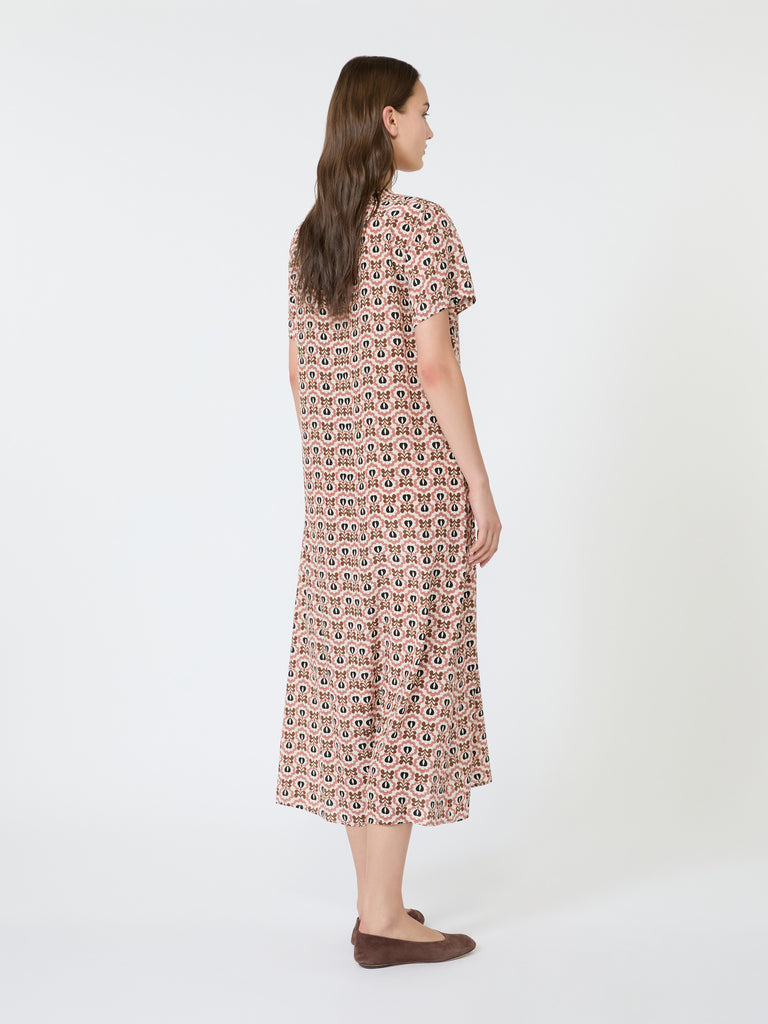 max mara printed silk t-shirt dress