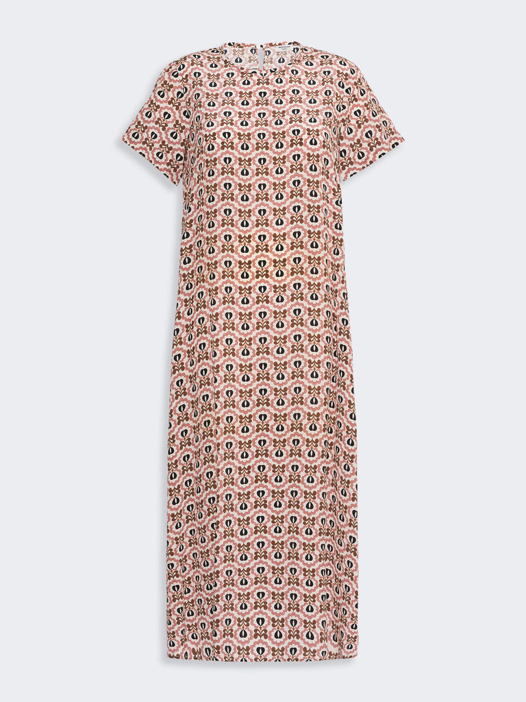 max mara printed silk t-shirt dress