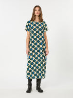 Printed Silk T-Shirt Dress for Women - Dark Green - Max Mara UAE