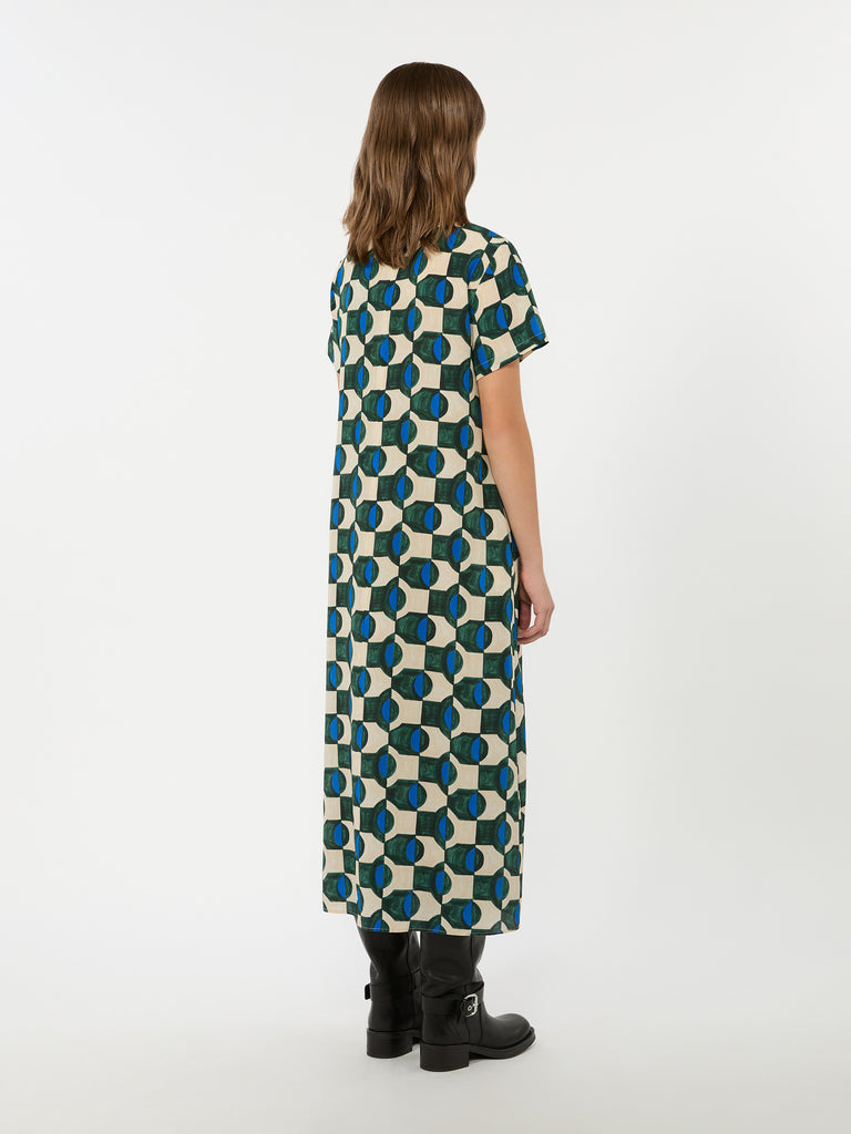 max mara printed silk t-shirt dress