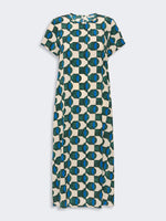 Printed Silk T-Shirt Dress for Women - Dark Green - Max Mara UAE