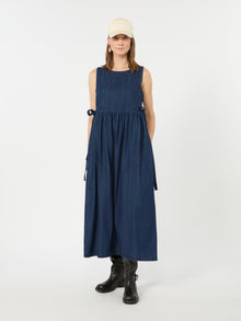 Cotton Denim Dress for Women - Navy - Max Mara UAE