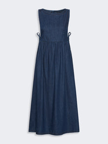 Cotton Denim Dress for Women - Navy - Max Mara UAE