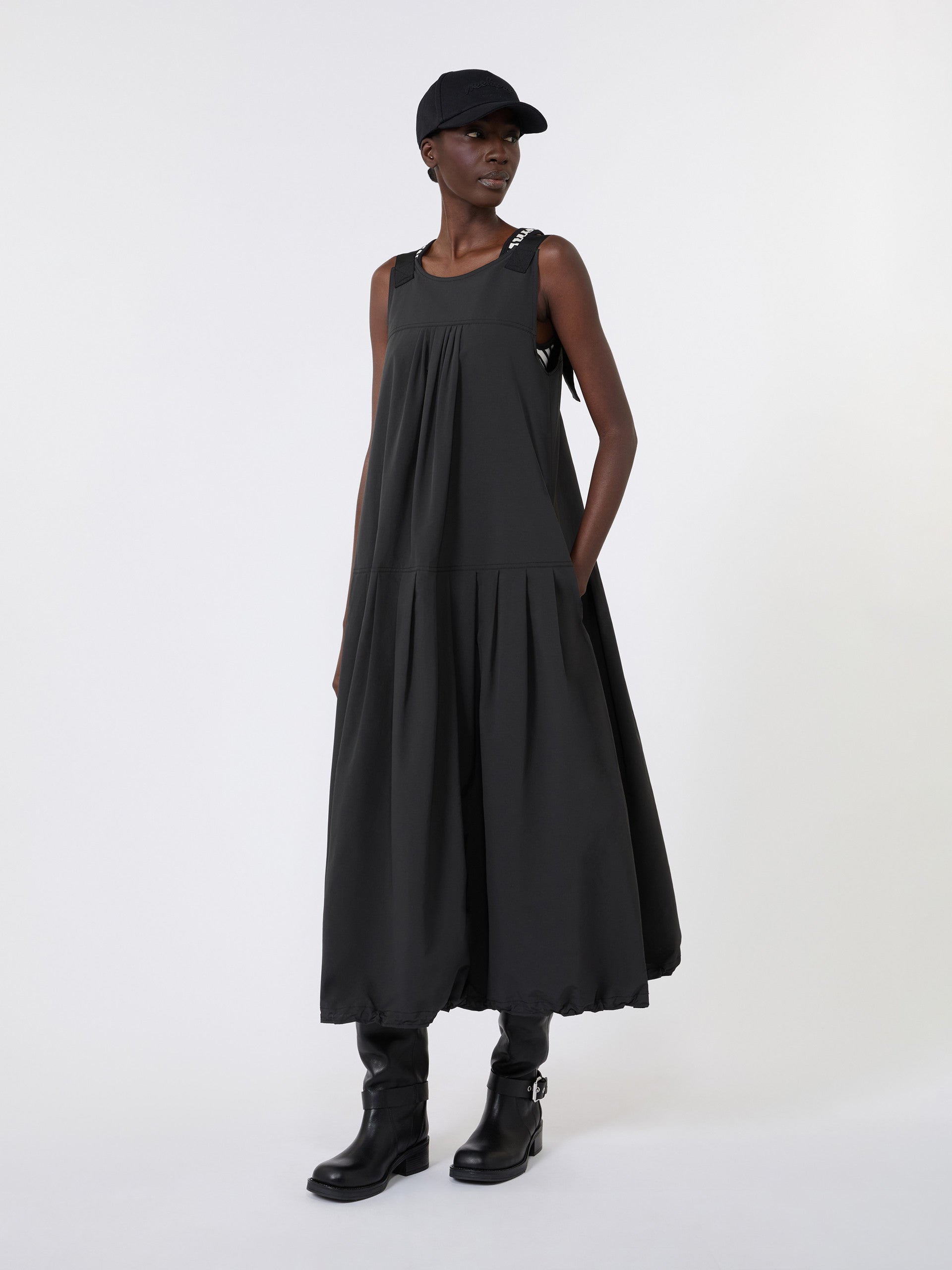 max mara sleeveless water-repellent canvas dress for women