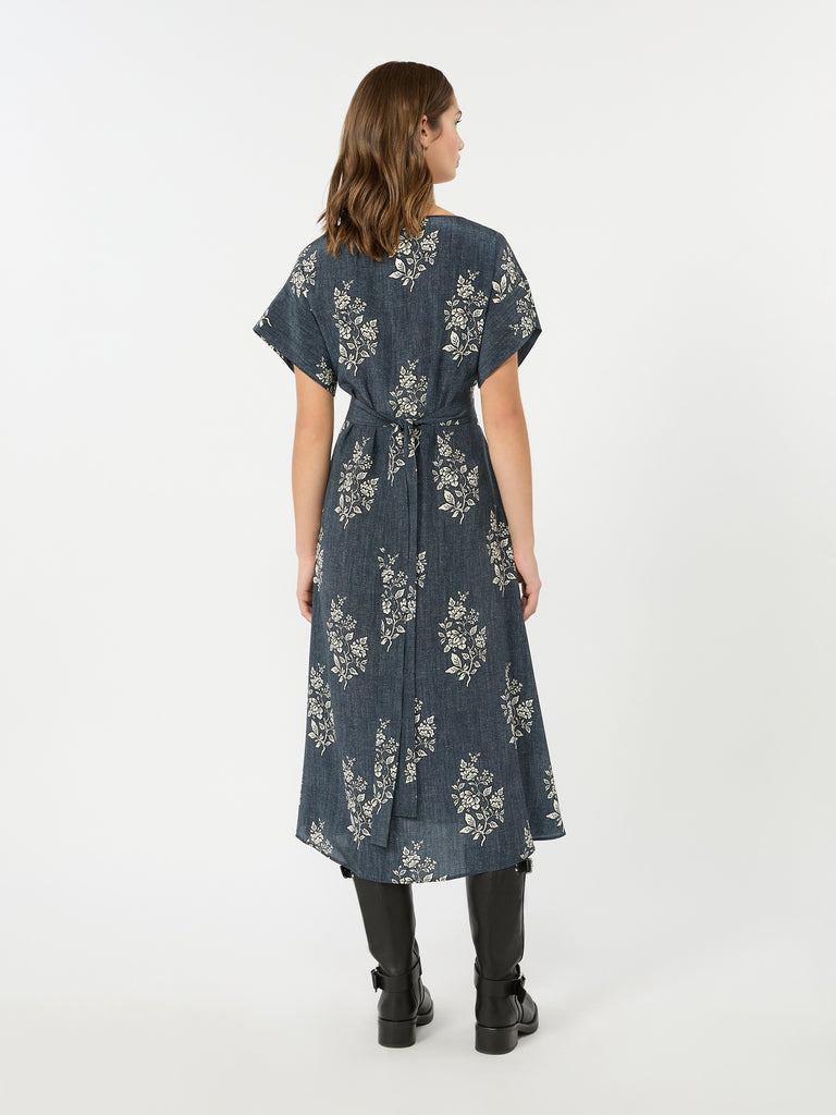 max mara printed silk crepe de chine dress