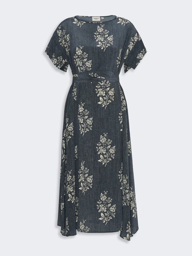 max mara printed silk crepe de chine dress