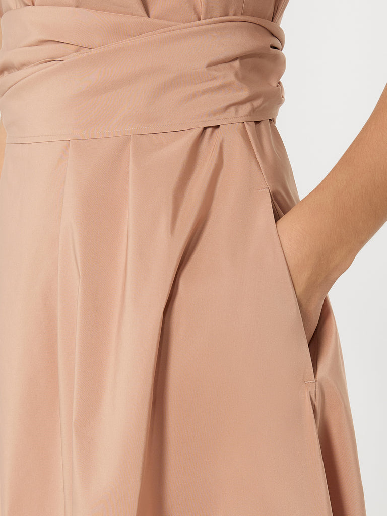 max mara flared taffeta dress