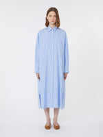 Long Poplin Shirt Dress for Women - Light Blue - Max Mara UAE