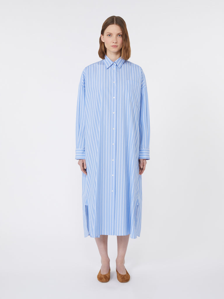 max mara long poplin shirt dress