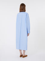 Long Poplin Shirt Dress for Women - Light Blue - Max Mara UAE