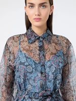 max mara printed silk shirt dress for women